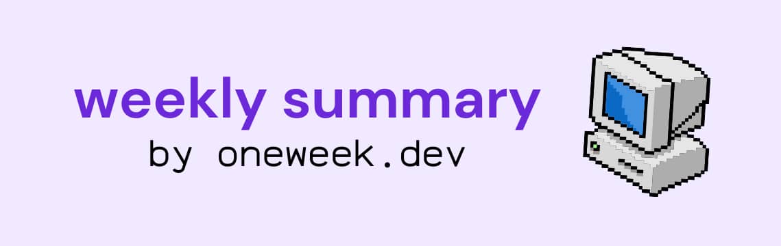 oneweek.dev newsletter cover