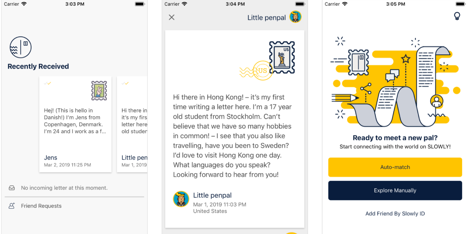 Screenshot of Slowly