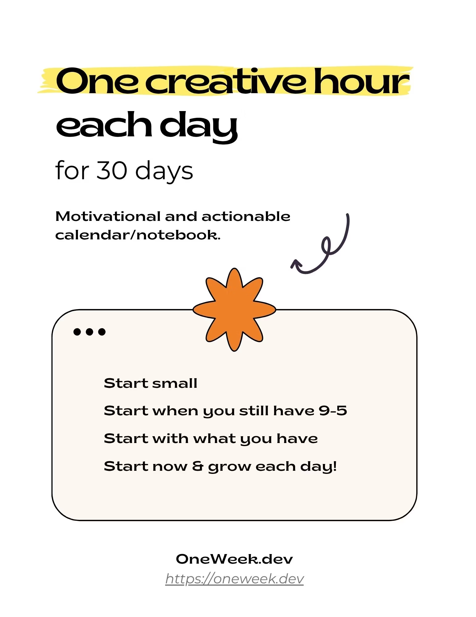 One Creative Hour Journal Preview