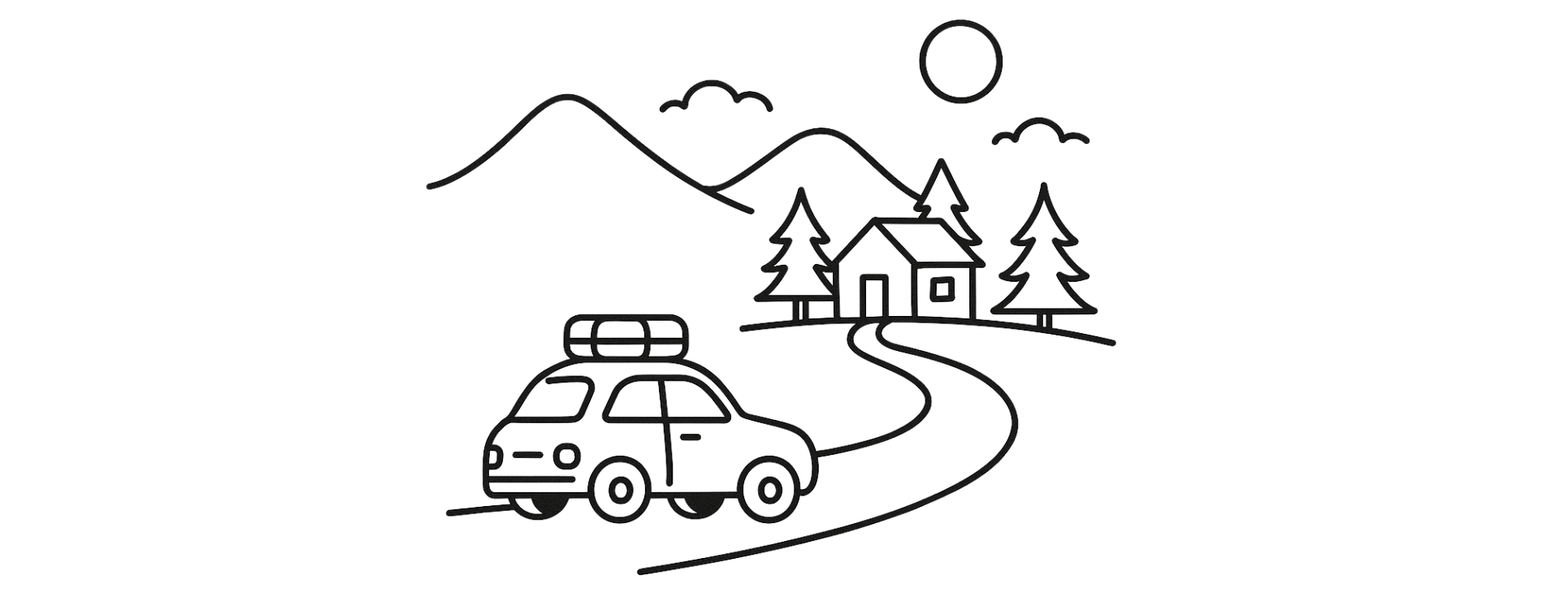 little roadtrip lineart